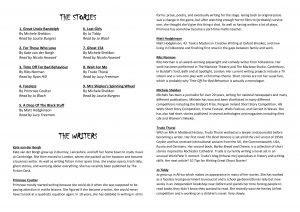 Spooky Stories for Grown Ups programme pages 2 & 3